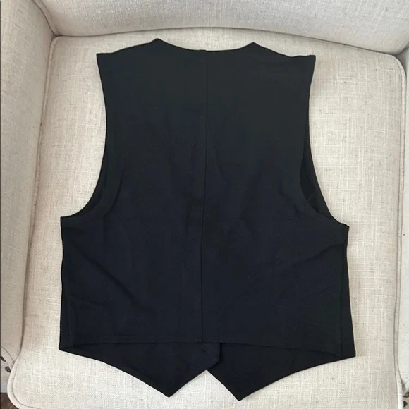 American Eagle Outfitters Black Button-Up Vest - Picture 4 of 4